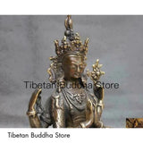 Tibetan Buddhism bronze 4 Arms Chenrezig Tara Kwan-yin Bodhisattva Buddha statue