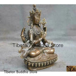 Tibetan Buddhism bronze 4 Arms Chenrezig Tara Kwan-yin Bodhisattva Buddha statue