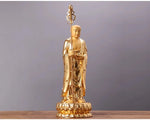 Copper gild Ksitigarbha Kshitigarbha Buddha statue Chinese Dizang bodhisattva Standing Statue  home decor Large