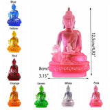 Resin Craft Medicine Buddha Statue Thai-style Zen Ornaments Resin Buddha Crafts Handmade Pharmacist Buddhist Sculpture