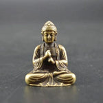 Mini Buddha Statue Bronze Buddha Statue Chinese Buddhism Pure Copper Bronze Sakyamuni Buddha Statue