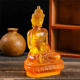 Resin Craft Medicine Buddha Statue Thai-style Zen Ornaments Resin Buddha Crafts Handmade Pharmacist Buddhist Sculpture