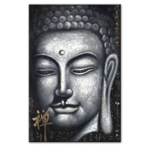 Tableau Bouddha Noir et Blanc