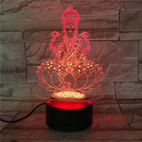 Bouddha 7 couleurs changeantes lampe de nuit 3D