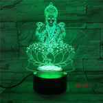 Bouddha 7 couleurs changeantes lampe de nuit 3D