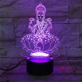 Bouddha 7 couleurs changeantes lampe de nuit 3D